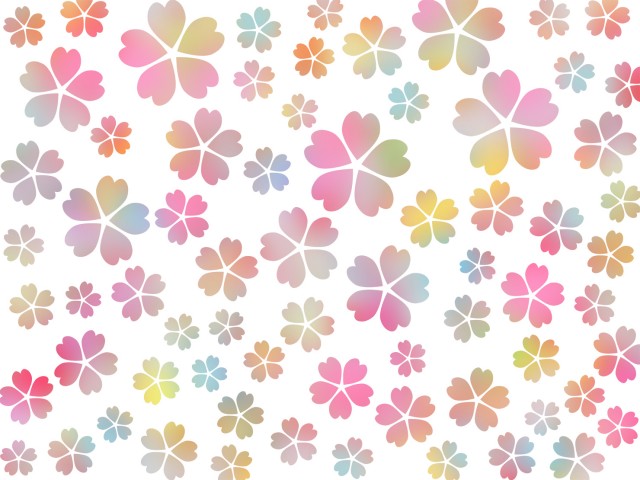 桜の花模様壁紙カラフル背景素材イラスト 無料イラスト素材 素材ラボ