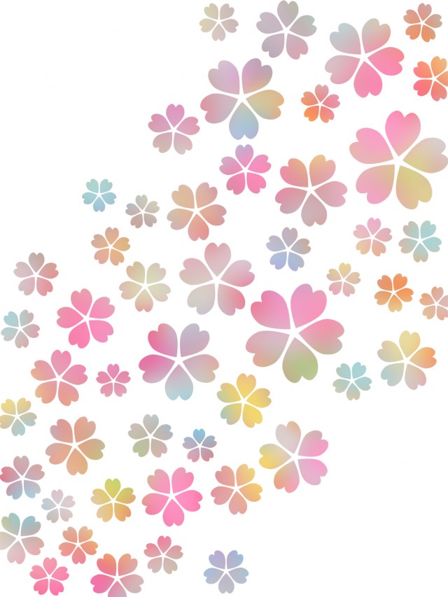 桜の花模様壁紙カラフル背景素材イラスト 無料イラスト素材 素材ラボ