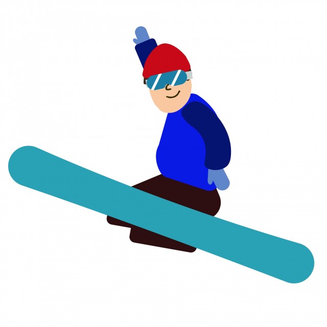 スノーボードをする男性 無料イラスト素材 素材ラボ