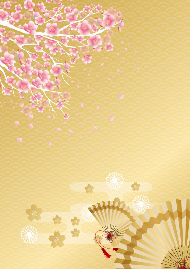 桜の和風背景 無料イラスト素材 素材ラボ