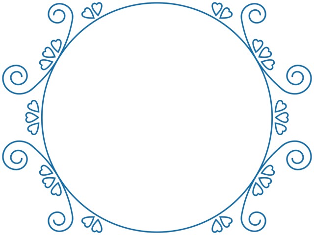 円形フレーム丸いハート飾り枠素材イラスト 無料イラスト素材 素材ラボ