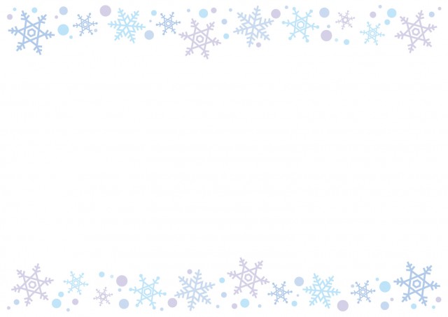 雪の結晶フレーム 冬の背景素材 無料イラスト素材 素材ラボ