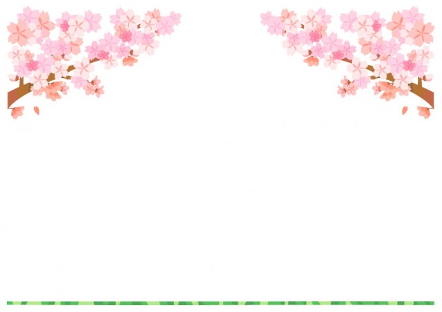 桜 満開お花見フレーム 無料イラスト素材 素材ラボ