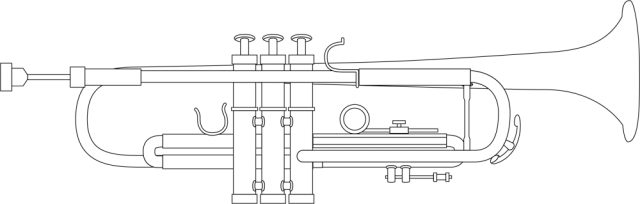 トランペットの線画アイコン Csai Png 無料イラスト素材 素材ラボ