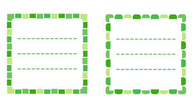 北欧風罫線付き枠 緑 無料イラスト素材 素材ラボ