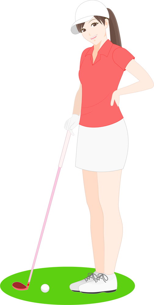 女性ゴルフプレーヤー Csai Png 無料イラスト素材 素材ラボ