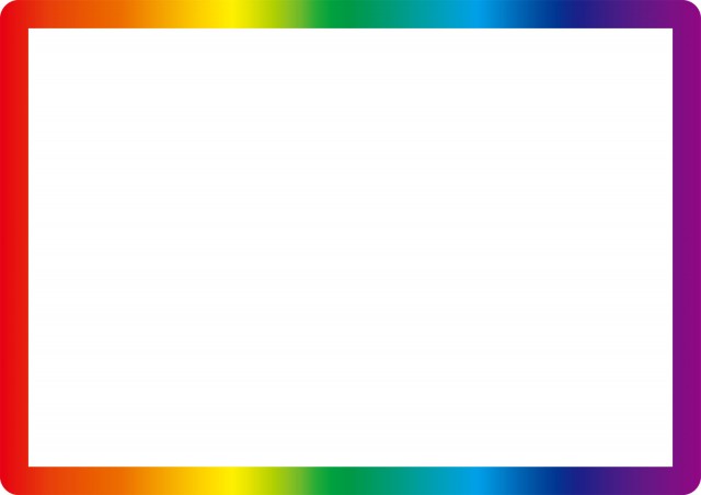 虹レインボー グラデーションフレーム 角丸枠 無料イラスト素材 素材ラボ