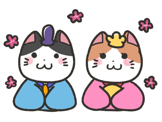 かわいい猫のお雛様 無料イラスト素材 素材ラボ