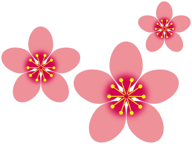 桃の花模様壁紙シンプル背景素材イラスト 無料イラスト素材 素材ラボ