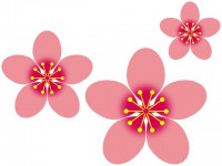 桃の花模様壁紙シ…