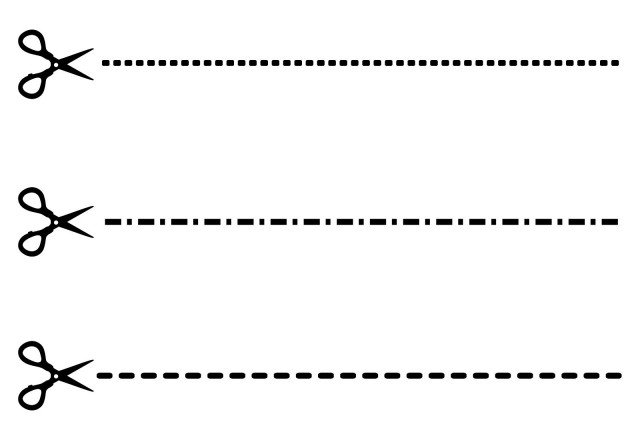 切り取り線 無料イラスト素材 素材ラボ