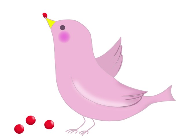 ピンクの鳥のイラスト 無料イラスト素材 素材ラボ