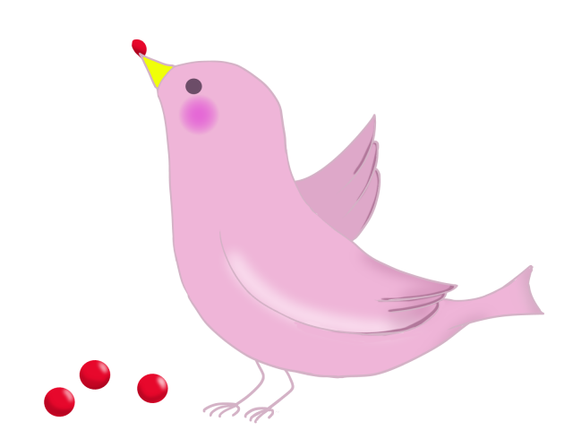 ピンクの鳥のイラスト 無料イラスト素材 素材ラボ