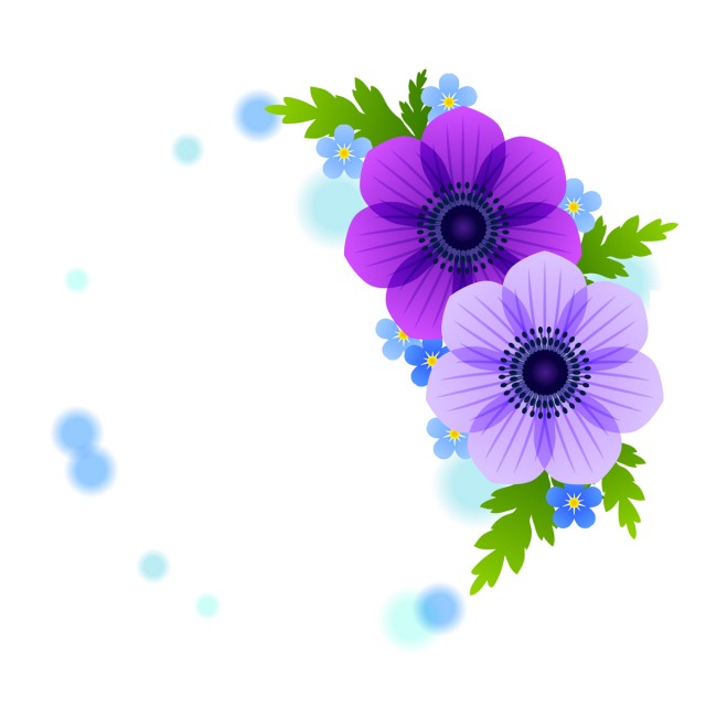 青い春の花のフレーム 無料イラスト素材 素材ラボ