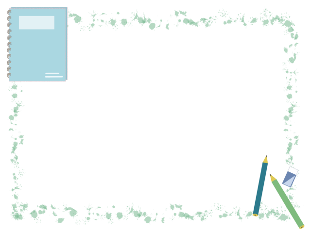 ノートと鉛筆のフレーム 無料イラスト素材 素材ラボ