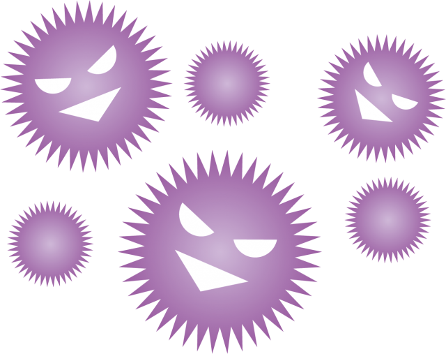 ウイルス バイ菌 虫歯 悪玉イメージアイコン 無料イラスト素材 素材ラボ