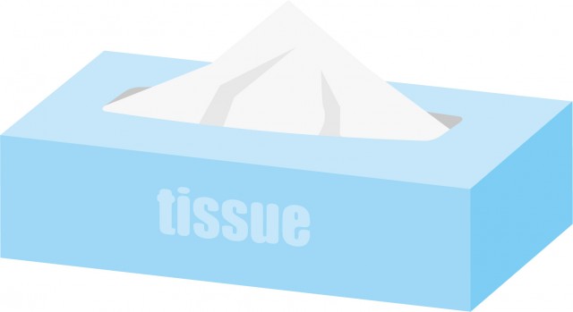 ティッシュペーパー 1箱 水色ティシューペーパー Box 無料イラスト素材 素材ラボ