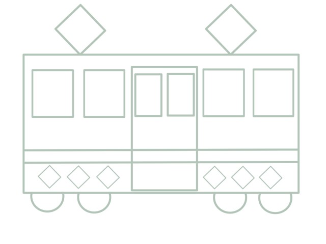 電車の塗り絵 無料イラスト素材 素材ラボ