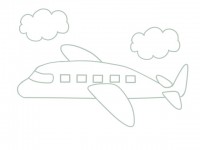 飛行機の塗り絵