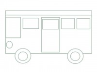 バスの塗り絵