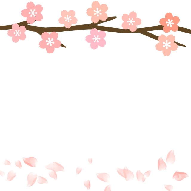桜の木の枝フレーム 無料イラスト素材 素材ラボ