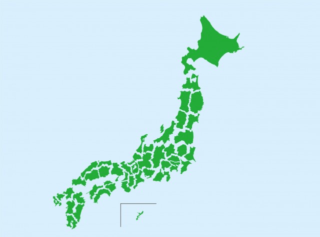 日本地図 分割された47都道府県 地図データ 無料イラスト素材 素材ラボ