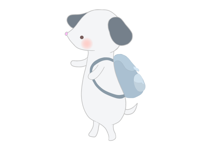 リュックを背負った犬のイラスト 無料イラスト素材 素材ラボ