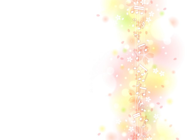 桜と音符の背景 無料イラスト素材 素材ラボ