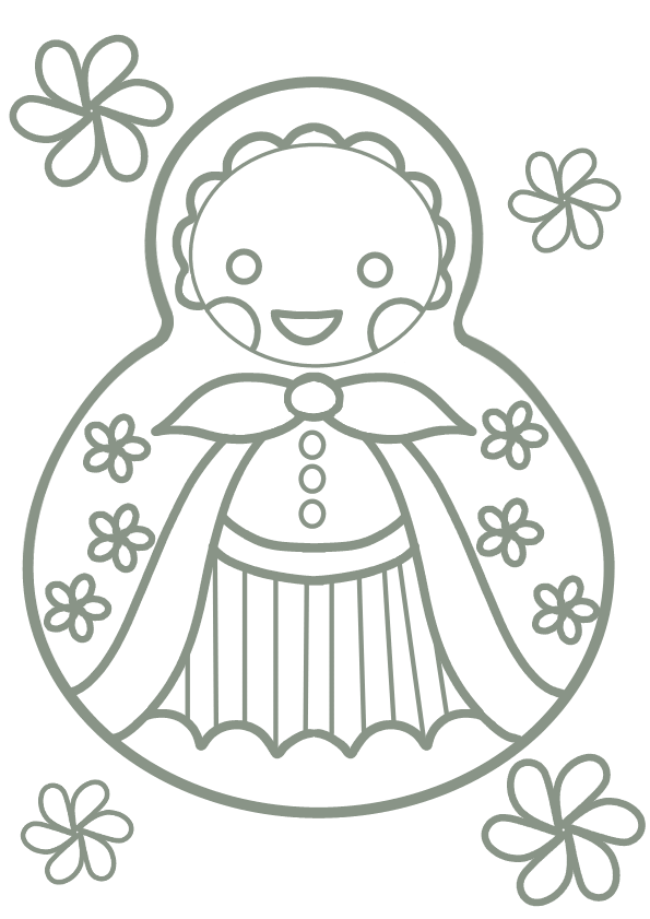 マトリョーシカの塗り絵 無料イラスト素材 素材ラボ マトリョーシカの塗り絵 無料イラスト素材 素材ラボ
