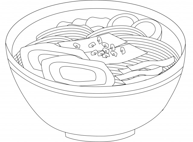 ラーメンの塗り絵 | 無料イラスト素材｜素材ラボ