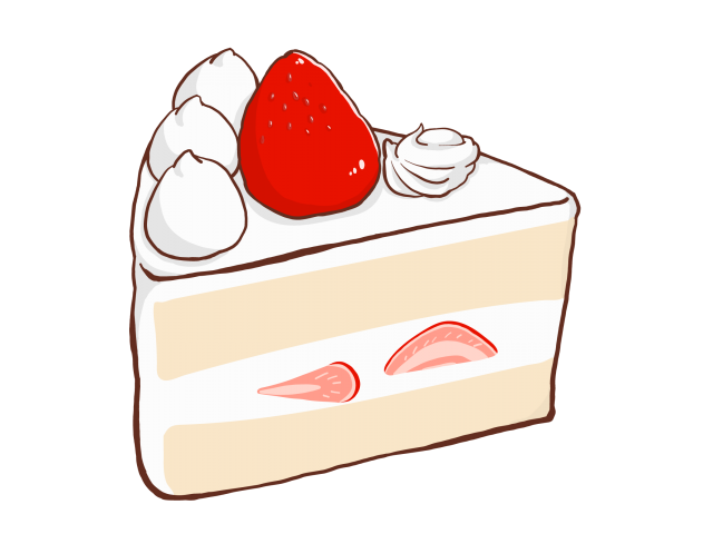 いちごのショートケーキ 無料イラスト素材 素材ラボ