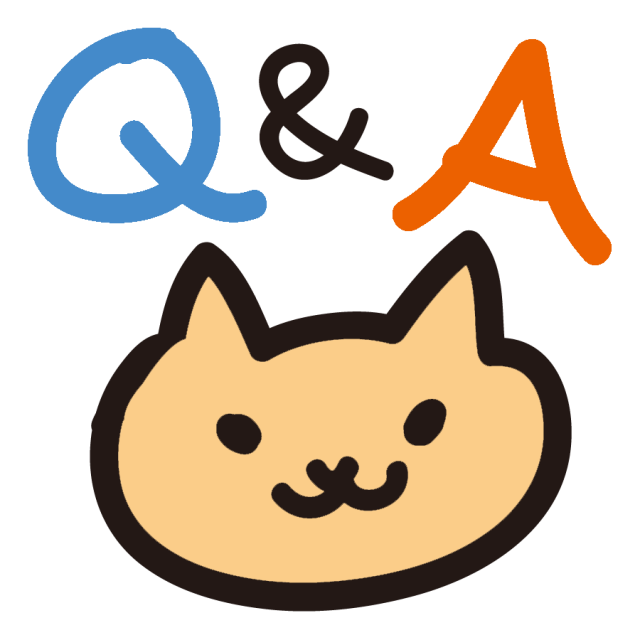 Q A 猫 アイコン 無料イラスト素材 素材ラボ