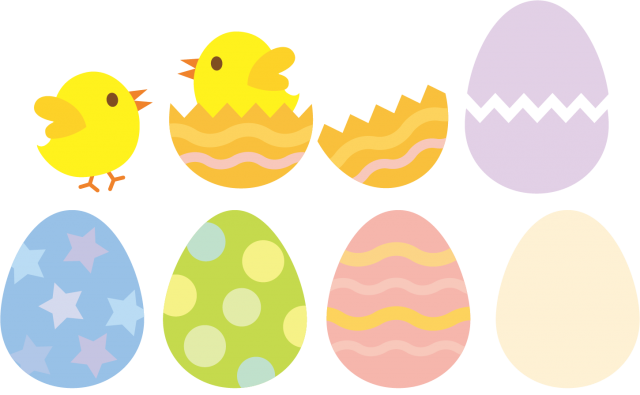 イースターエッグ ひよこ たまご Easter Egg 無料イラスト素材 素材ラボ