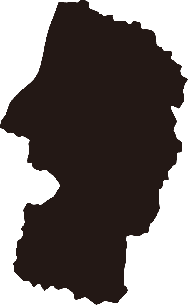 山形県の地図 シルエット 無料イラスト素材 素材ラボ
