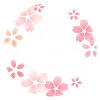 桜の丸型フレーム