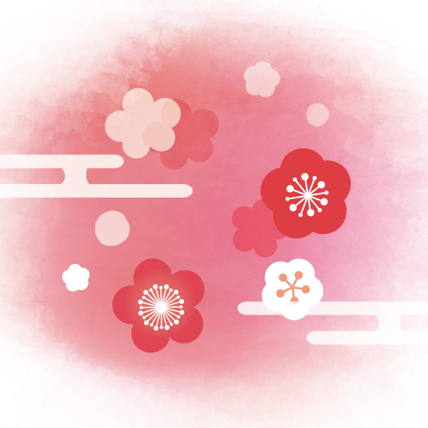 年賀状 梅の花のイラスト Jpg 透過png 無料イラスト素材 素材ラボ