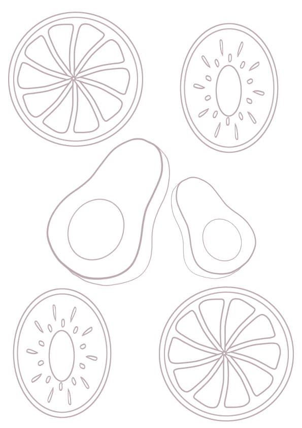 果物の塗り絵 無料イラスト素材 素材ラボ