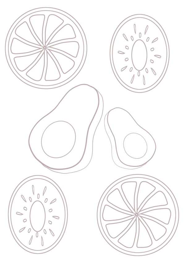 果物の塗り絵 無料イラスト素材 素材ラボ