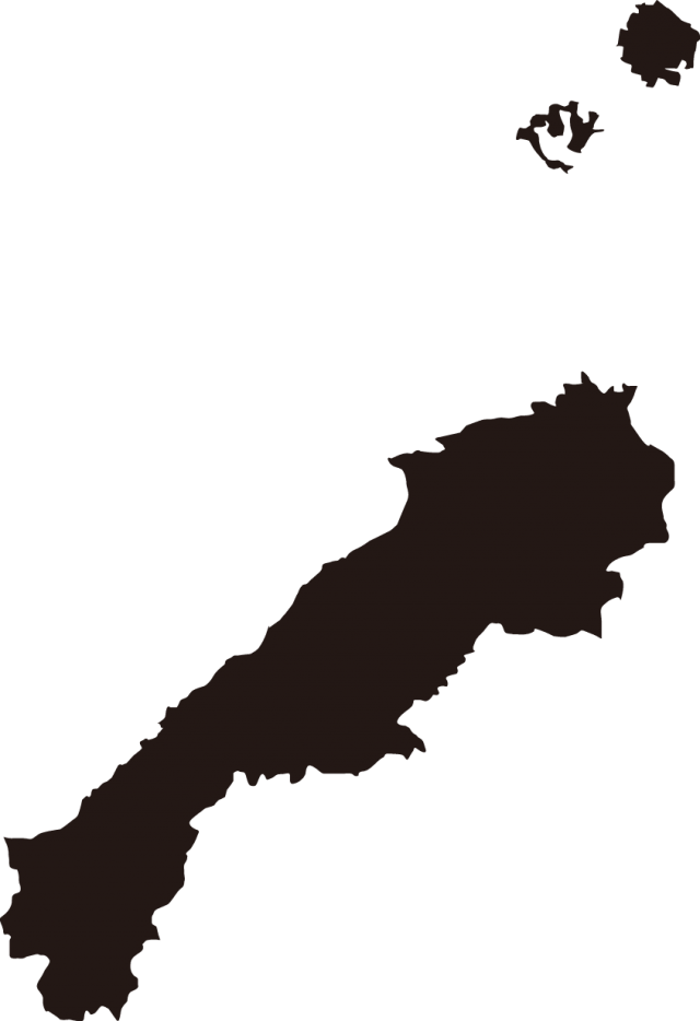 島根県の地図 シルエット 無料イラスト素材 素材ラボ