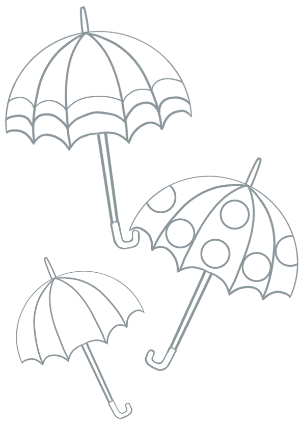 傘の塗り絵 無料イラスト素材 素材ラボ