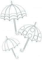 傘の塗り絵