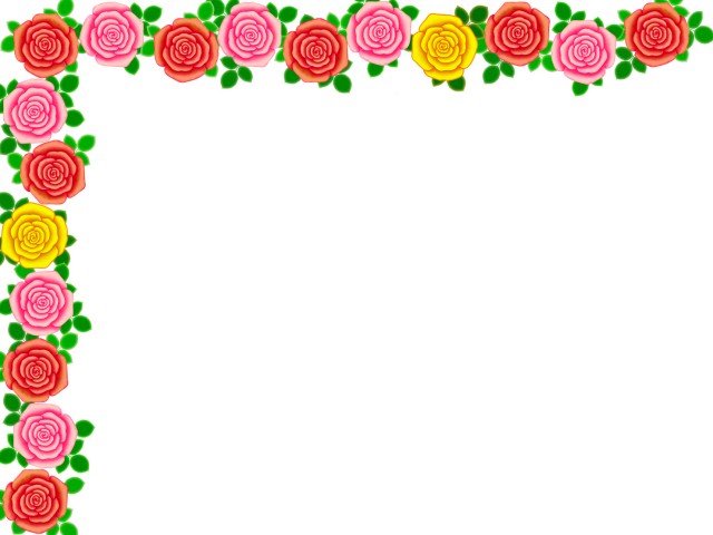 薔薇の花フレーム花模様飾り枠素材イラスト 無料イラスト素材 素材ラボ