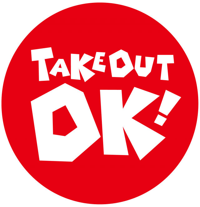 Take Out Ok テイクアウト お持ち帰りポップ 丸ラベル 無料イラスト素材 素材ラボ
