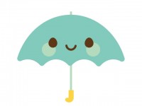 笑顔の傘　雨