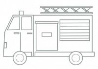 消防車の塗り絵
