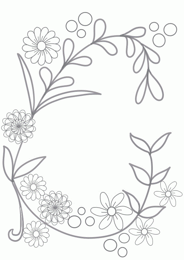 花柄の塗り絵 | 無料イラスト素材｜素材ラボ
