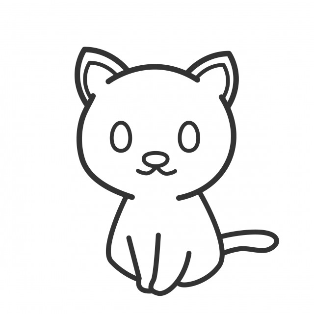 ぬりえ ねこ 無料イラスト素材 素材ラボ