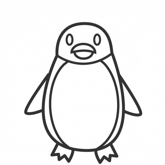 ぬりえ ペンギン | 無料イラスト素材｜素材ラボ