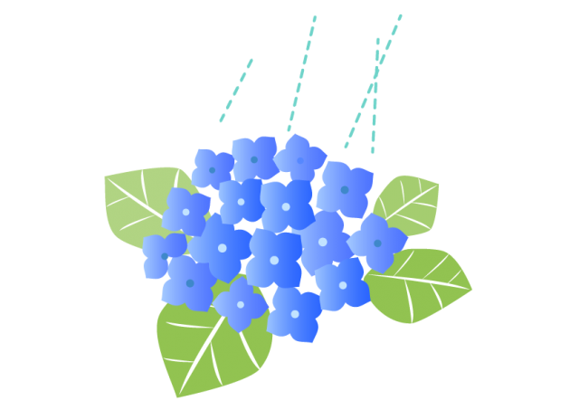 青い紫陽花 無料イラスト素材 素材ラボ