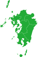 九州の地図（県峡…